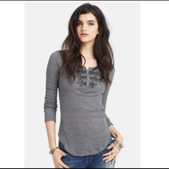 We The Free Battalion Embellished Grey Thermal - Picture 2 of 15